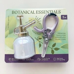Botanical Essentials Garden Glass Mister and Pruning Shears Set NWT